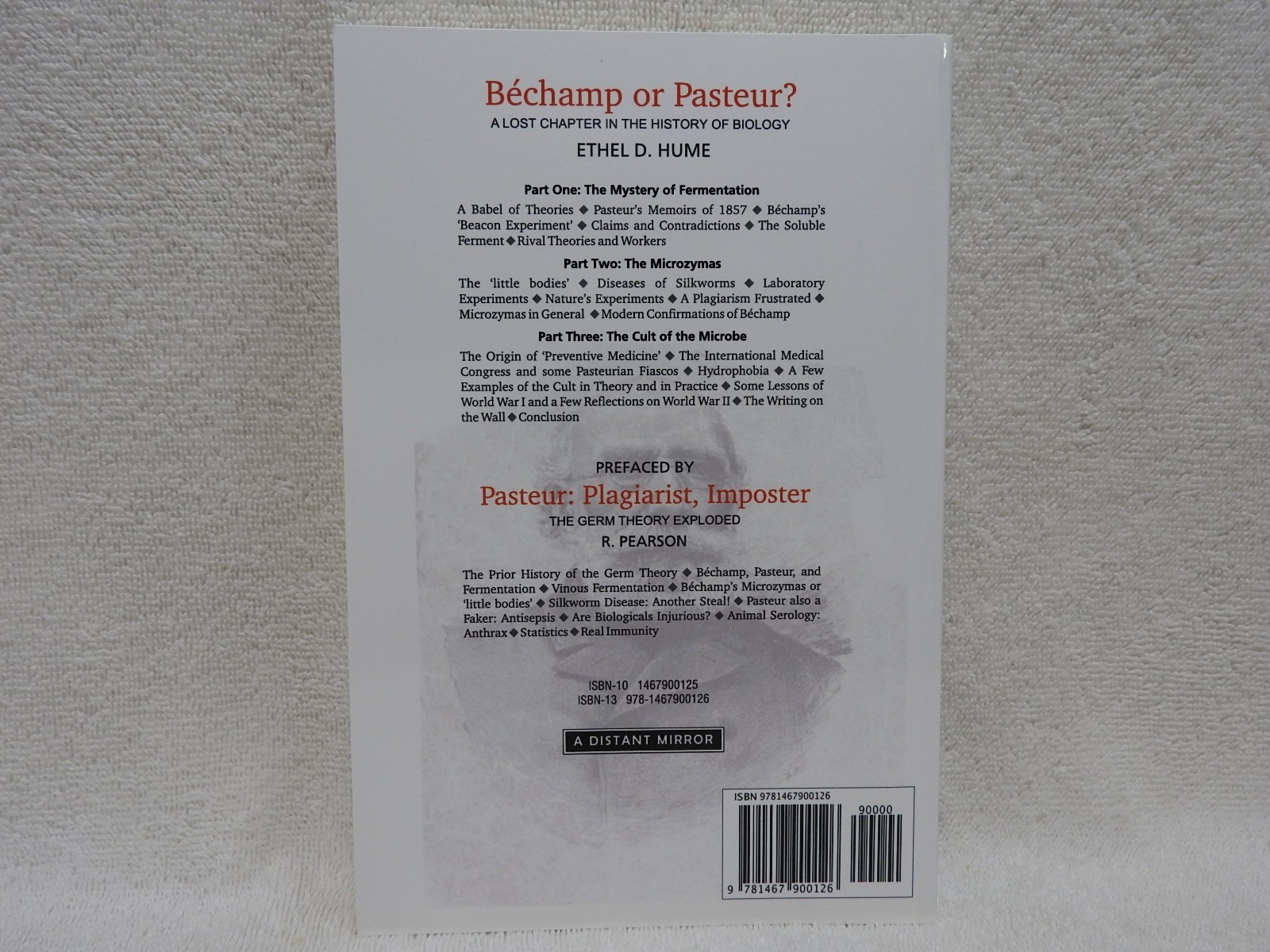Bechamp or Pasteur? by Ethel D Hume 350 Pages Paperback 2017 Edition 👀*……..