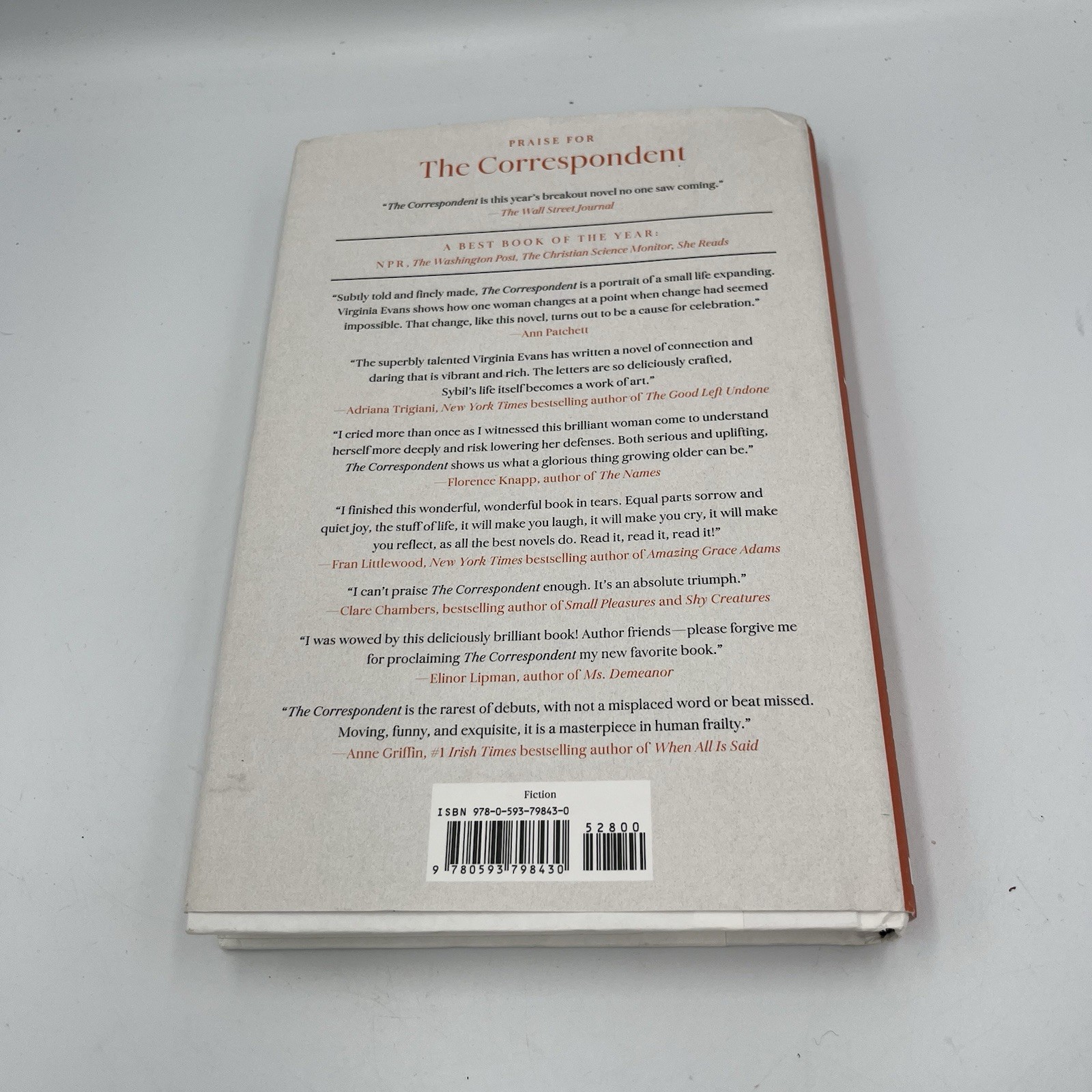 Correspondent : A Novel by Virginia Evans (2025, Hardcover)