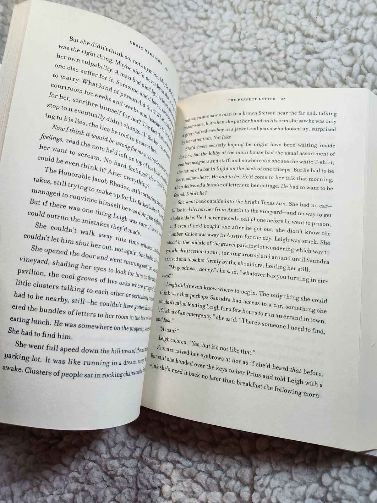 The Perfect Letter Chris Harrison Hardcover 1st Edition 2015 Dey St Novel DJ