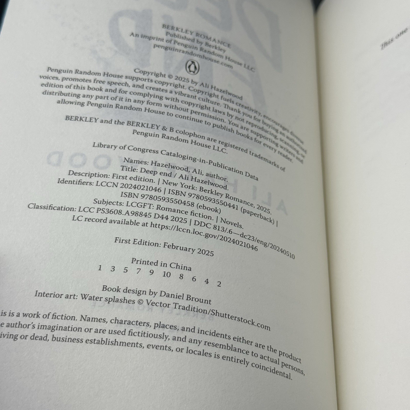 Deep End by Ali Hazelwood (2025, Sprayed Edges 1st Edition 1st Printing)