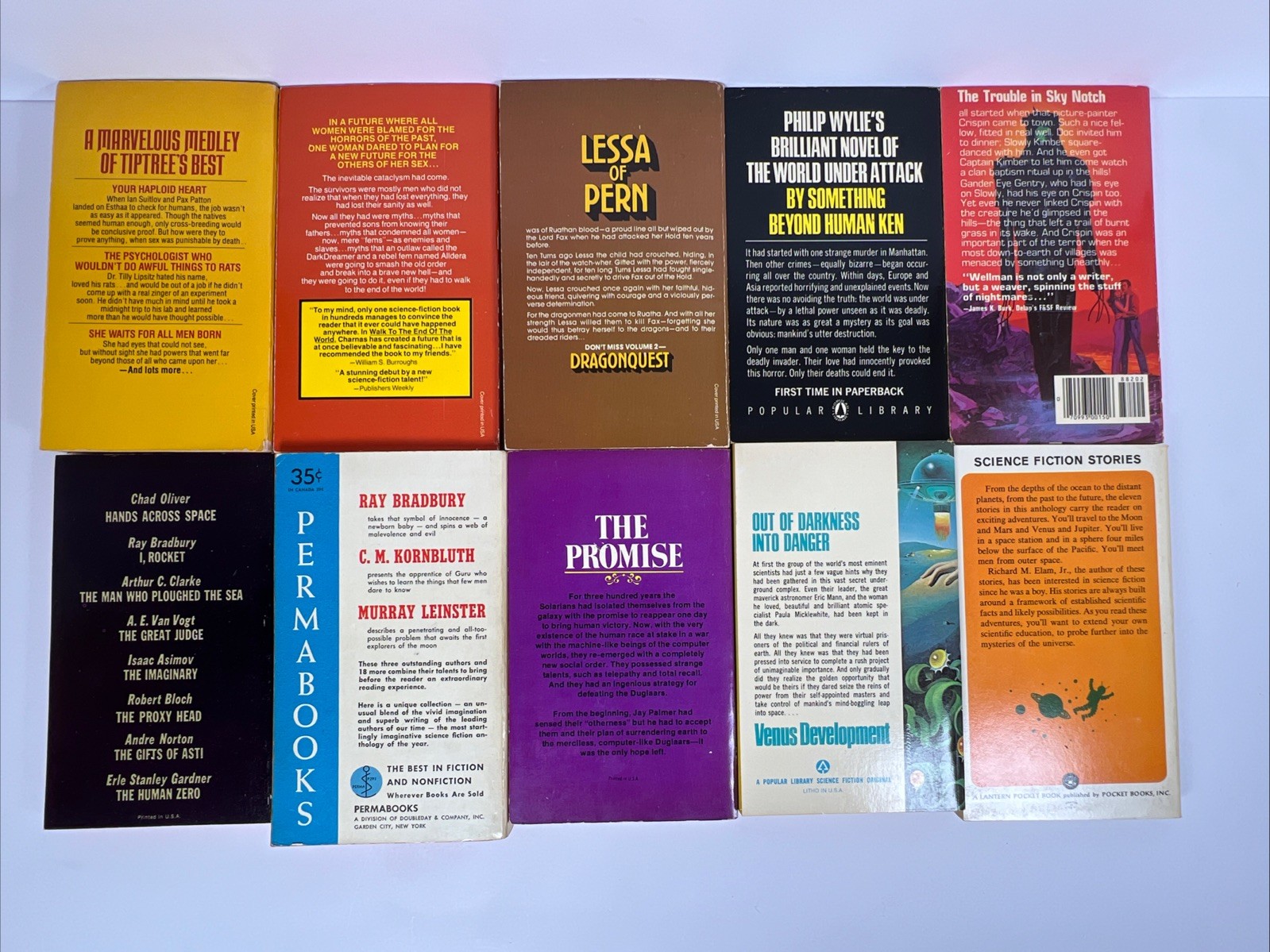 LOT of 22 Vintage 1960-70’s Science Fiction Novels Paperback Books Avon Del Rey