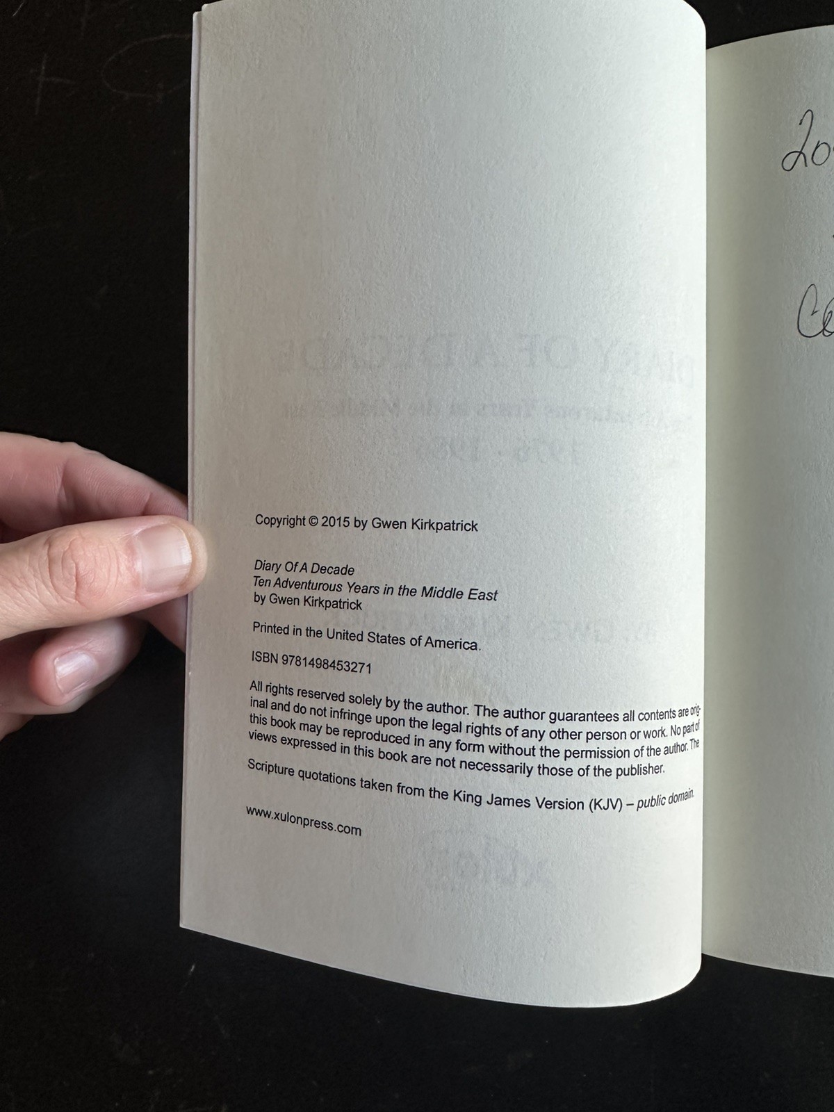 Diary of a Decade – 9781498453271, paperback, Gwen Kirkpatrick Inscribed