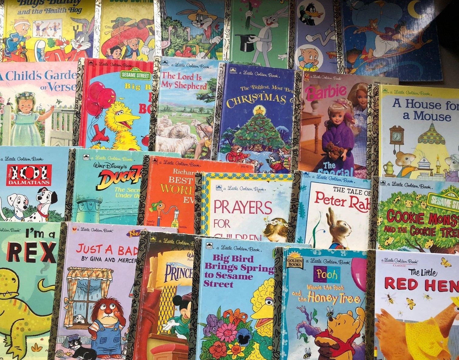 20 lot little golden books assorted kids vintage mix newer board books – GOOD