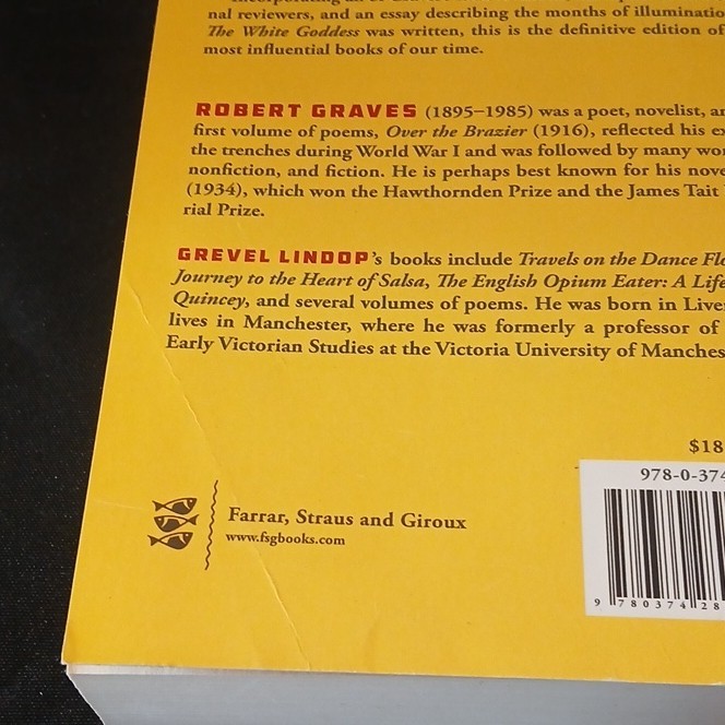 The White Goddess by Robert Graves, Paperback, Farrar Straus, Poetry Book