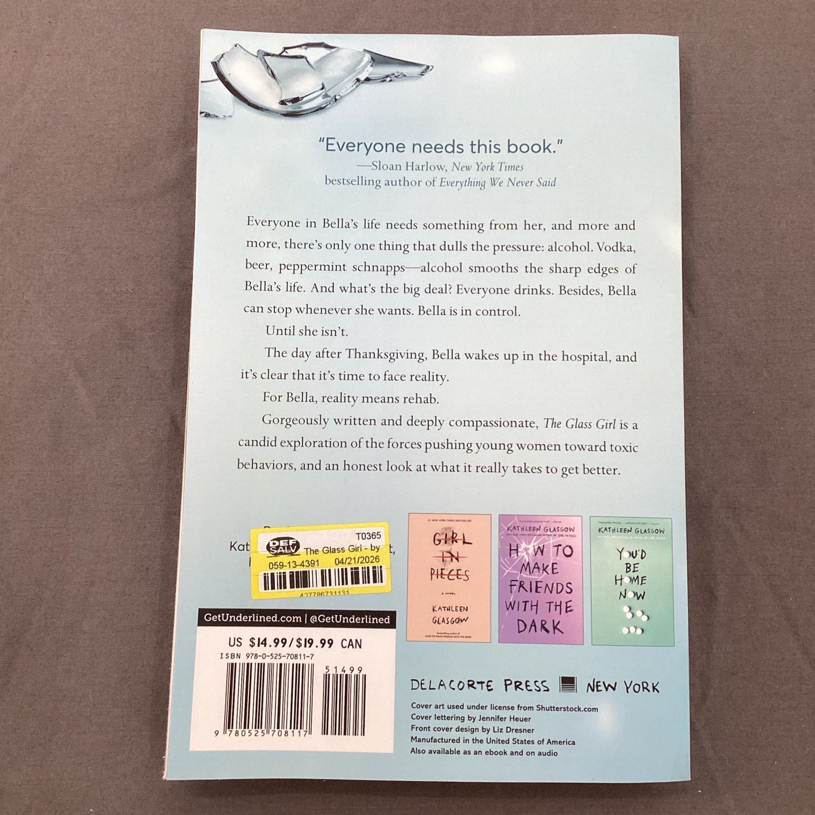 The Glass Girl By Kathleen Glasgow Paperback Book New & Imperfect