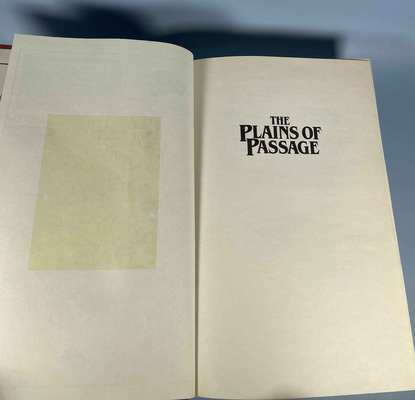 Plains of Passage by Jean M. Auel (1990, Hardcover)