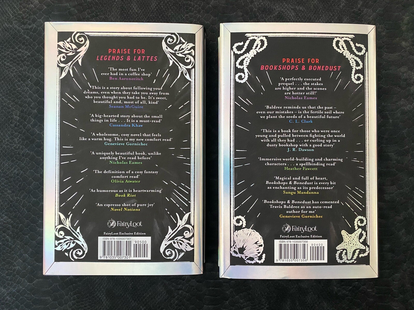 Fairyloot Legends & Lattes Bookshops & Bonedust Travis Baldree SIGNED STENCILED