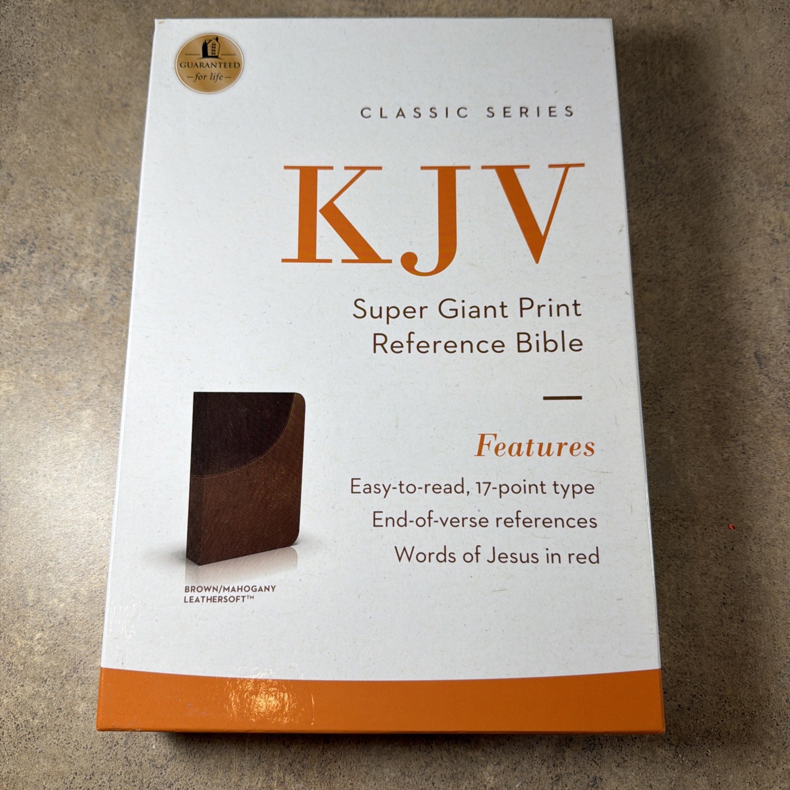 Thomas Nelson King James Holy Bible Giant Print Soft Leather KJV Brown