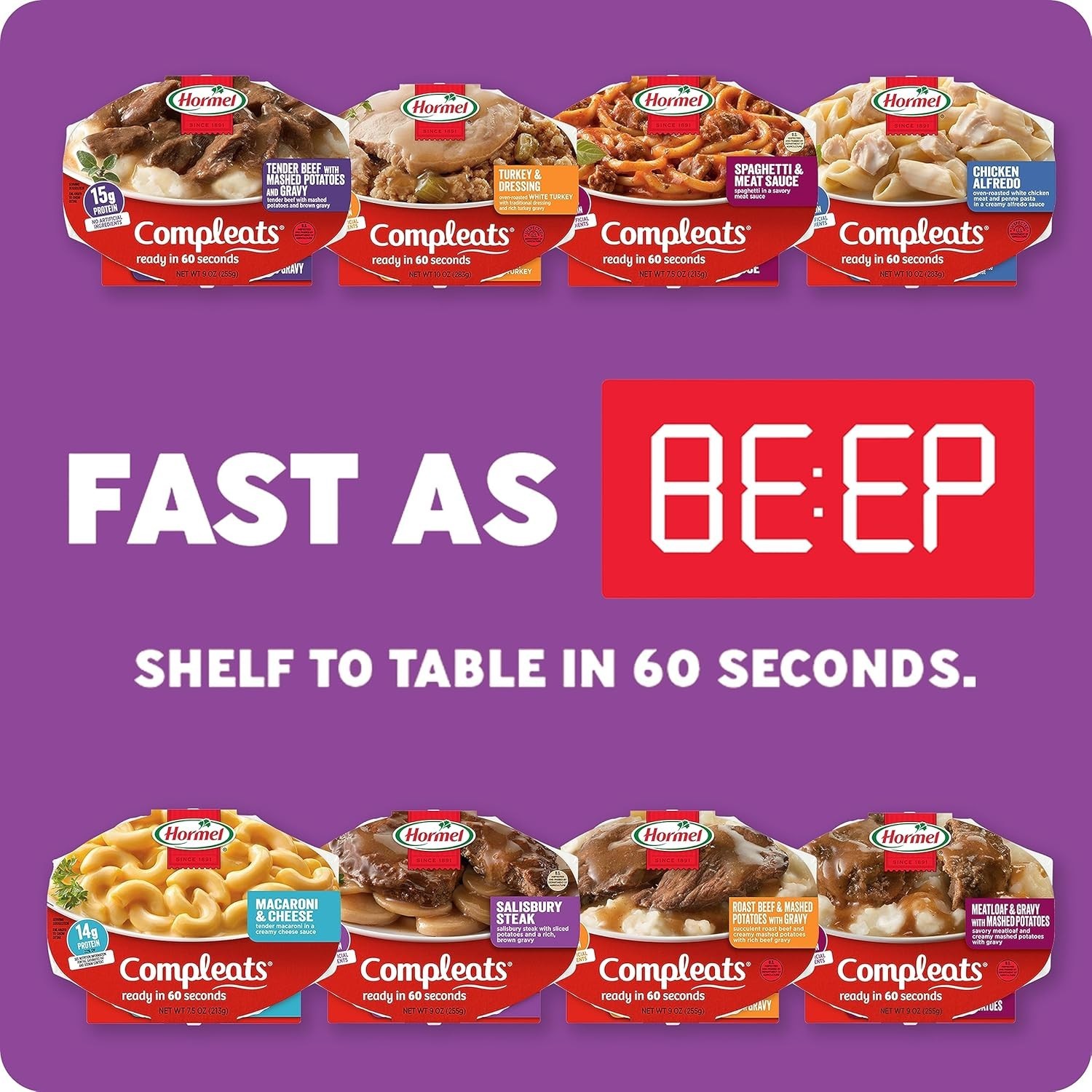 Nourishing 9oz Roast Beef & Mashed Potatoes with Gravy – 6 Microwaveable Trays