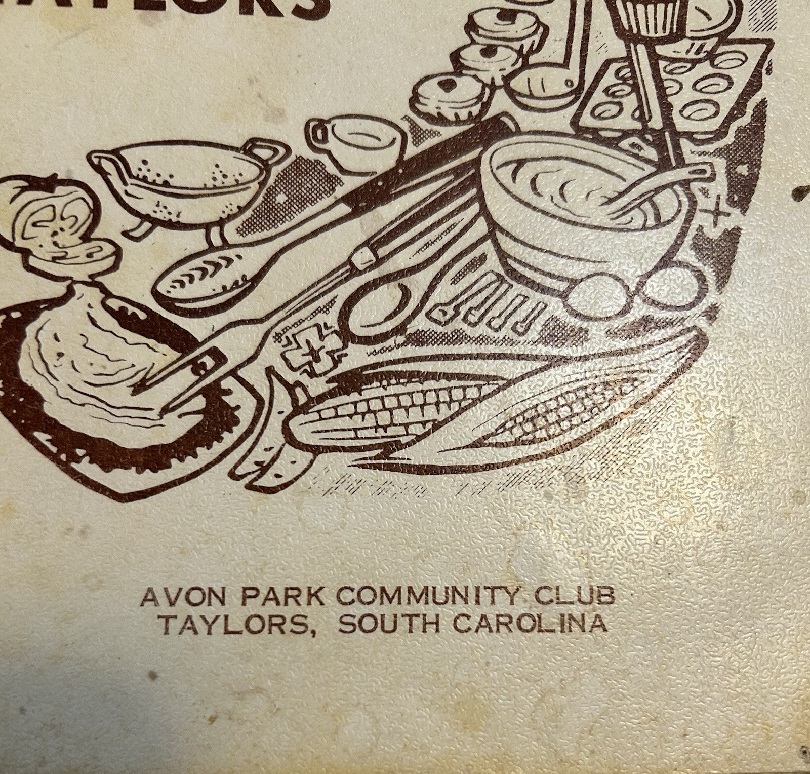 Vintage Community Cookbook From Taylor’s SC 1972-73