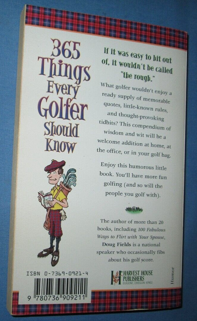 365 Things Every Golfer Should Know By Doug Fields, 2002, Paperback