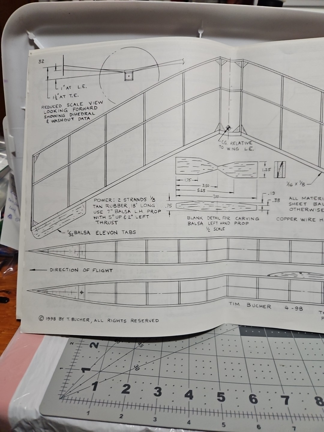 STICK AND TISSUE MODELER’S ALBUM By Tim Bucher 1998 – 1st Ed, Inclds 10 Plans EC