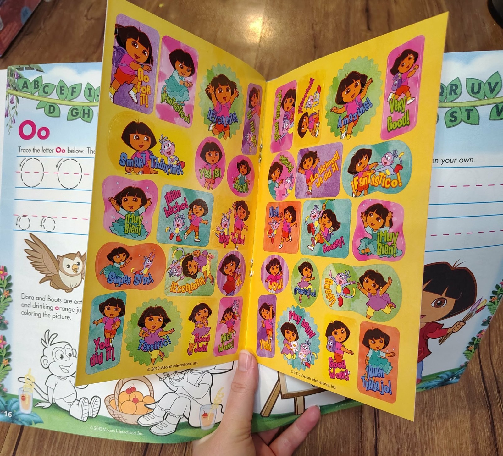 Dora the Explorer Learning Workbook Nick Jr. ABCs reward stickers 2010