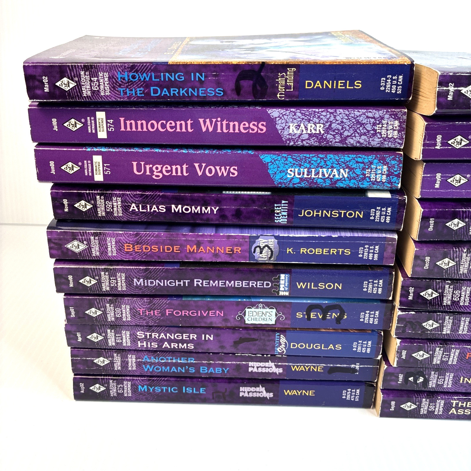 Harlequin INTRIGUE Paperback Romance Early 2000’s PB Books X 20