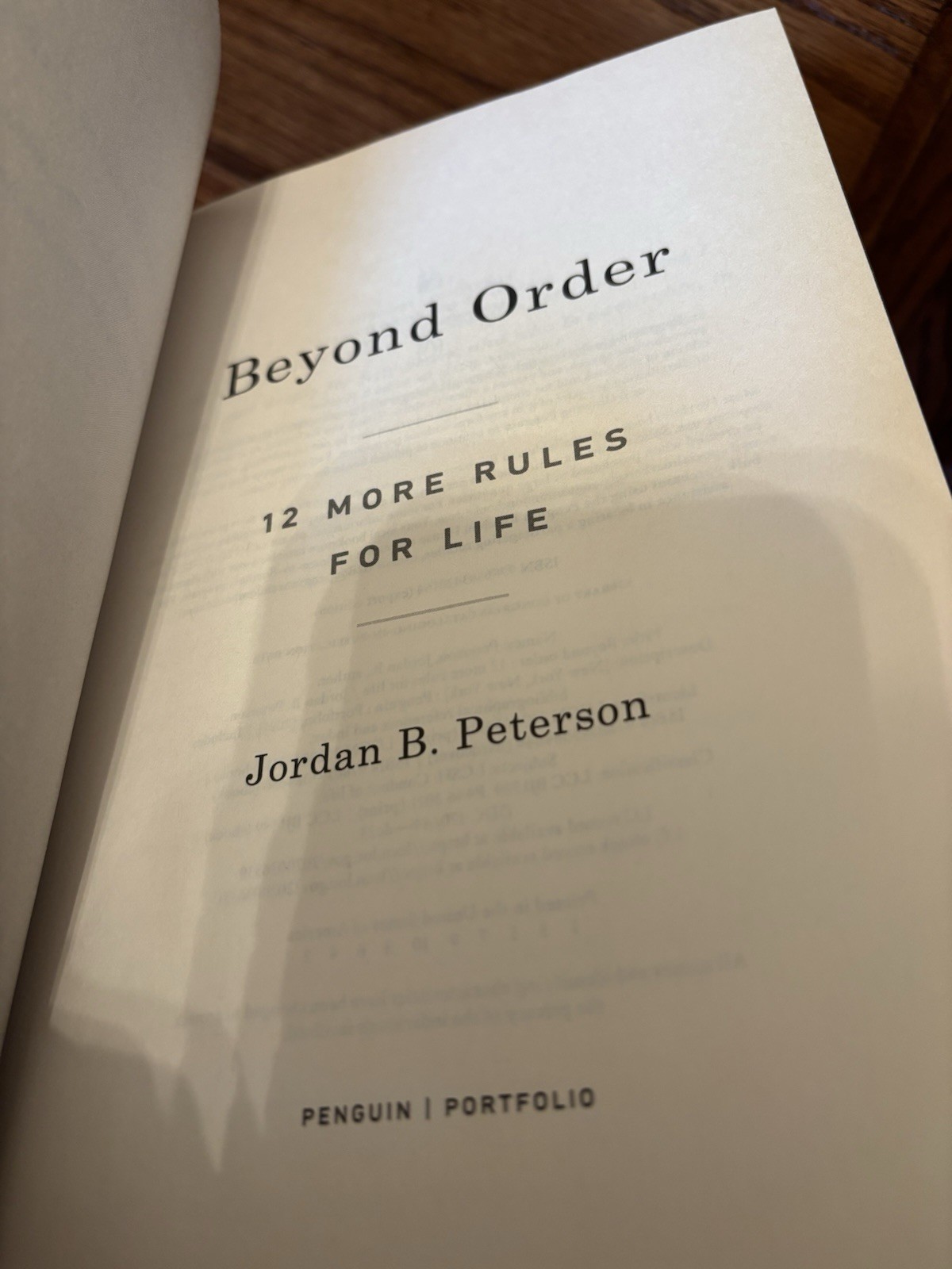 Beyond Order. Jordan B. Peterson. 1st HC Ptg. Penguin 2021. Fine Unread