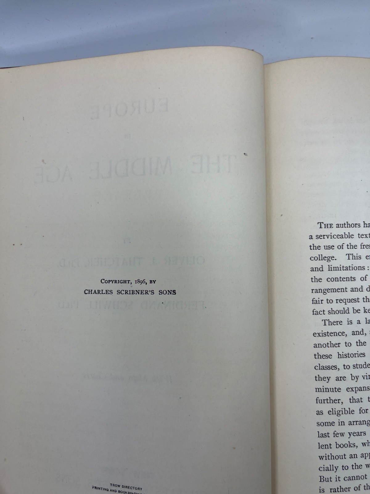 Europe in the Middle Age – Thatcher – Schwill – 1901 [Hardcover] Oliver J. Th…