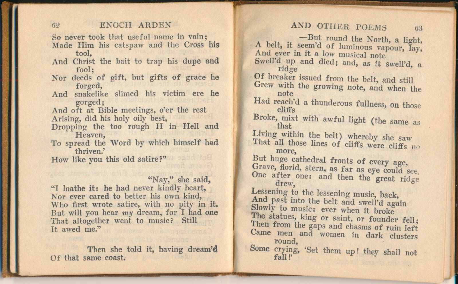 ENOCH ARDEN AND OTHER POEMS ALFRED LORD TENNYSON LITTLE LEATHER LIBRARY 1920’S