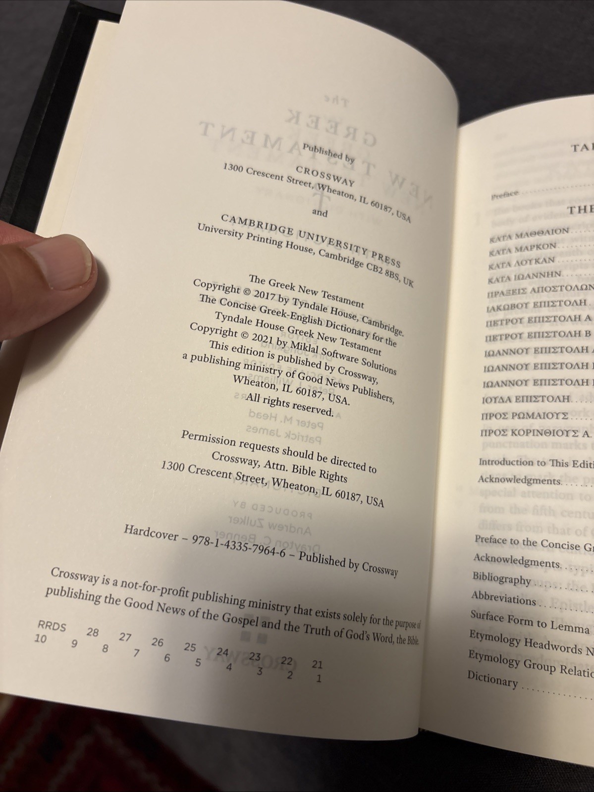 Crossway Greek New Testament Slipcover Box Tyndale House Hardcover 2017 2021