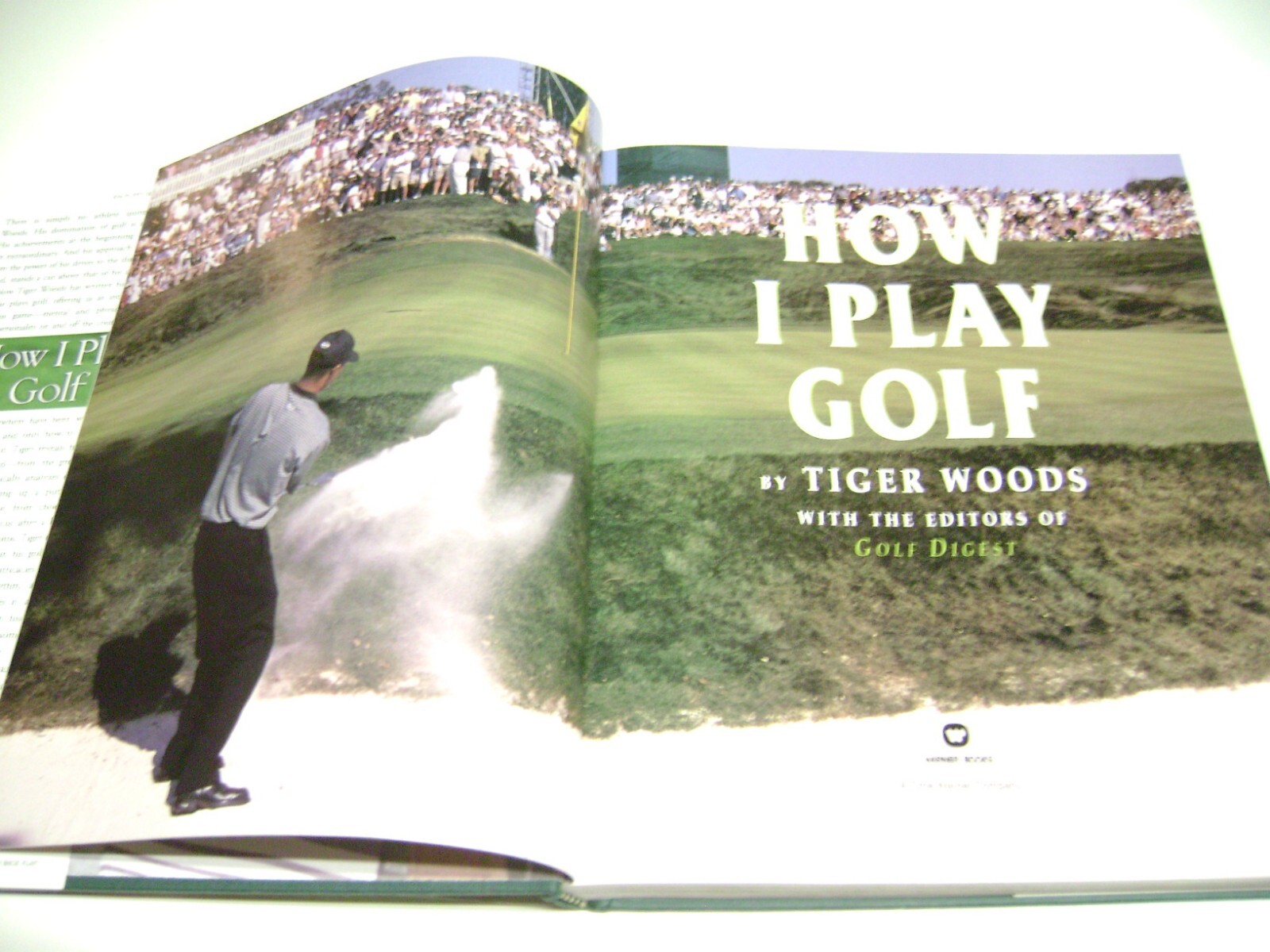 2001 HUGE Golf Digest Hard Cover Book, Tiger Woods How I Play Golf, 306 pages