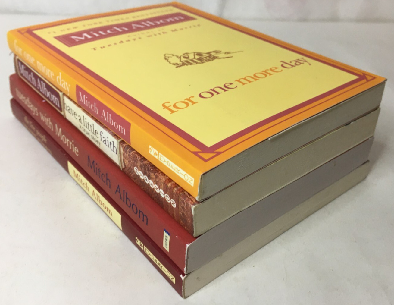 Mitch Albom Lot of 4 Paperbacks – Tuesdays Five People Faith One More Day