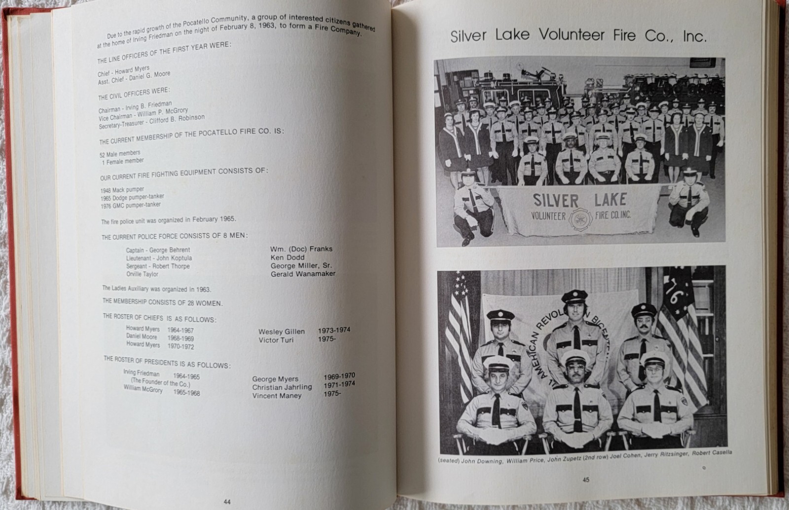 Orange County (New York) Firemen In-Service – HC – 172 Pages – June 1976 – Nice