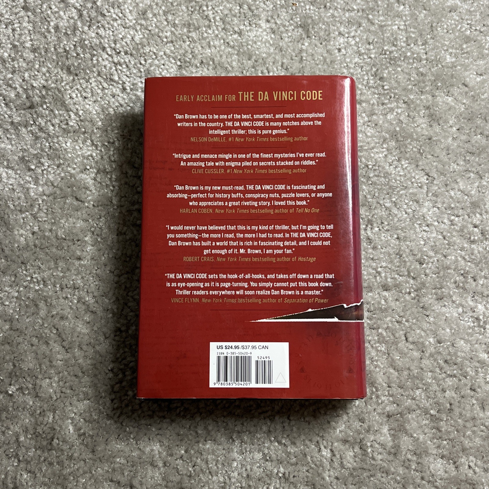 Robert Langdon Ser.: The Da Vinci Code : A Novel by Dan Brown (2003, Hardcover)