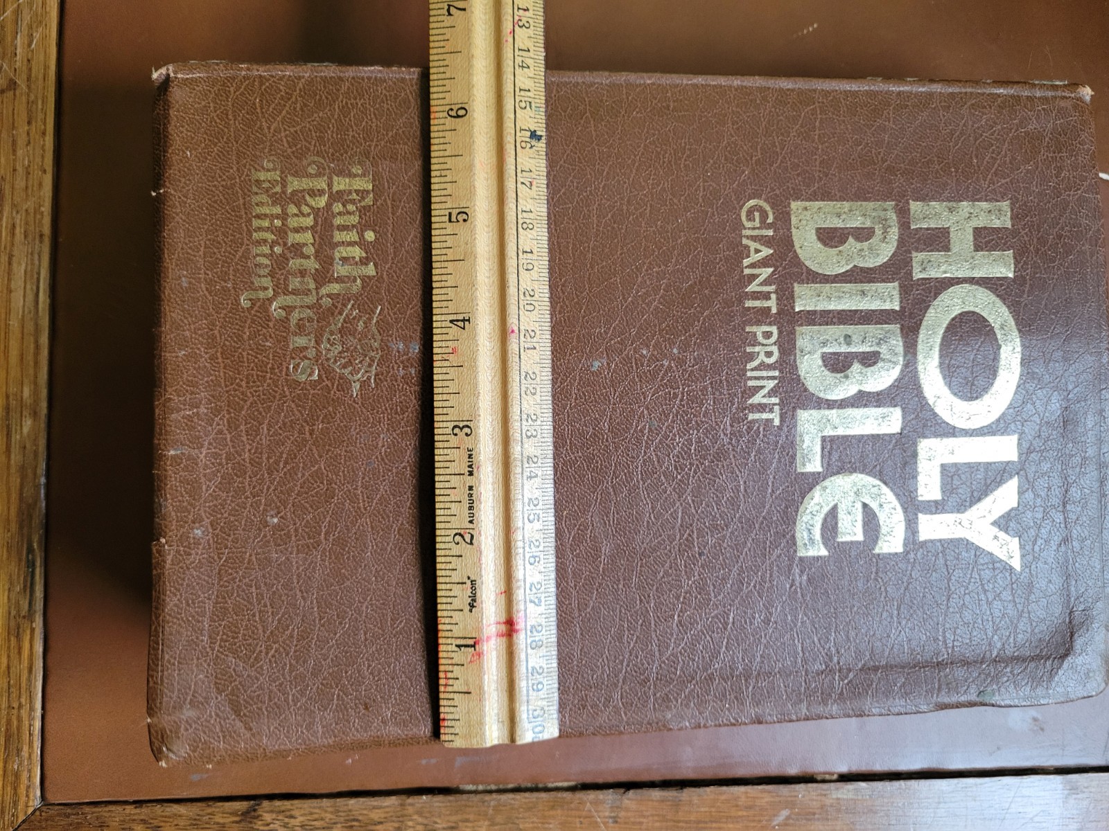 Holy Bible Faith Partners Edition KJV GIANT PRINT Old Time Gospel Red Letter ’76