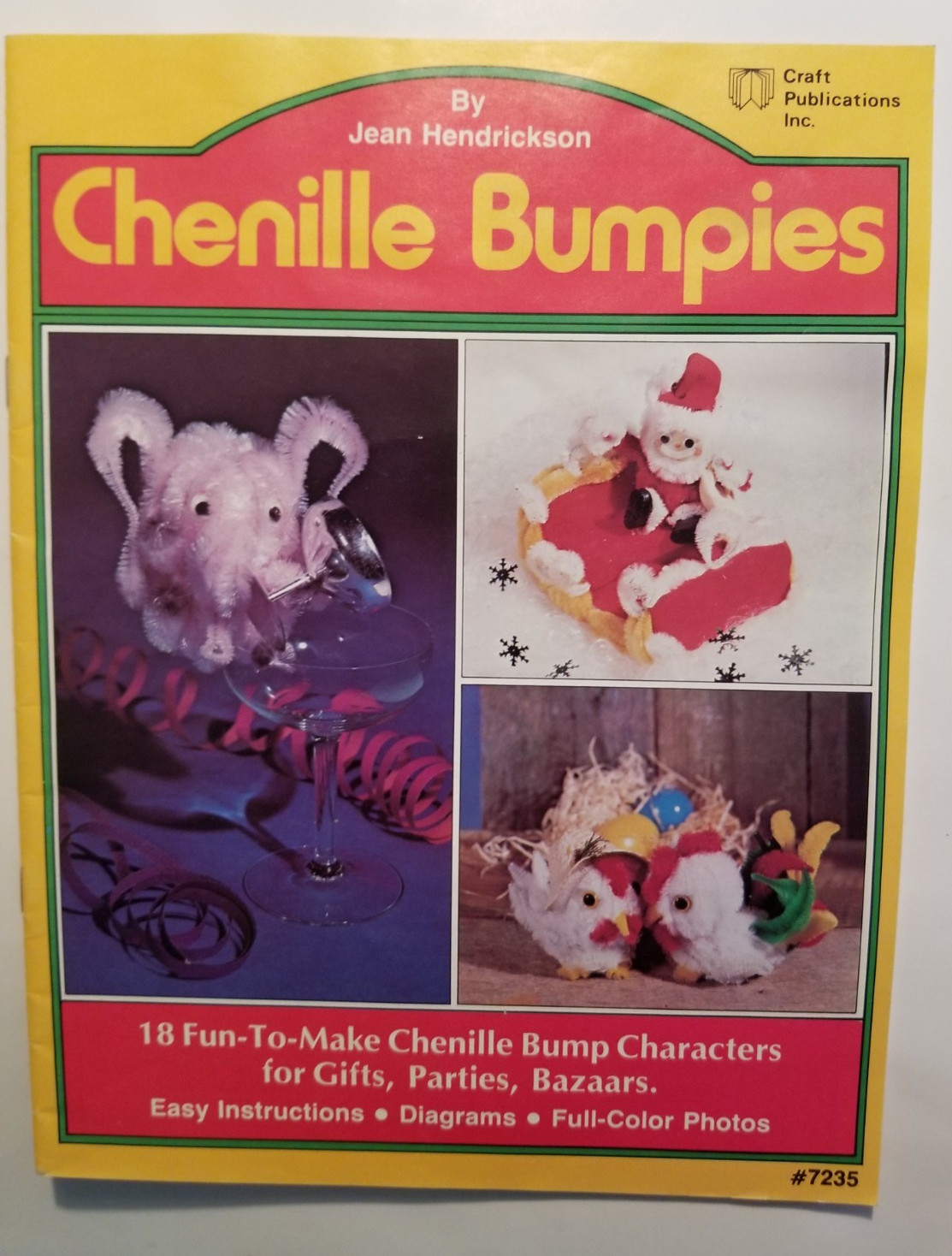Vintage Chenille Bumpies Payttern Booklet 18 Projects Instructions & Photos 1977