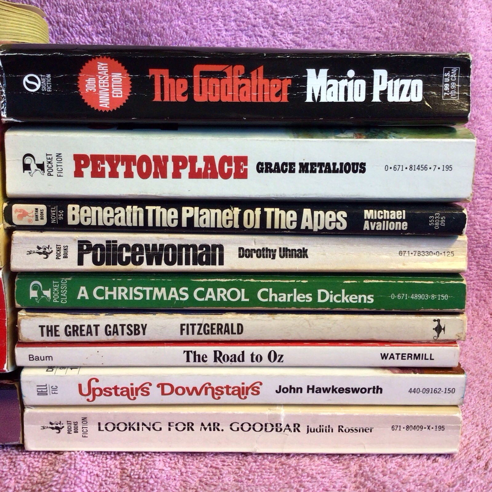 16 Vintage Movie Tie-In Paperback Book Lot 1970’s Godfather Gatsby Peyton Place