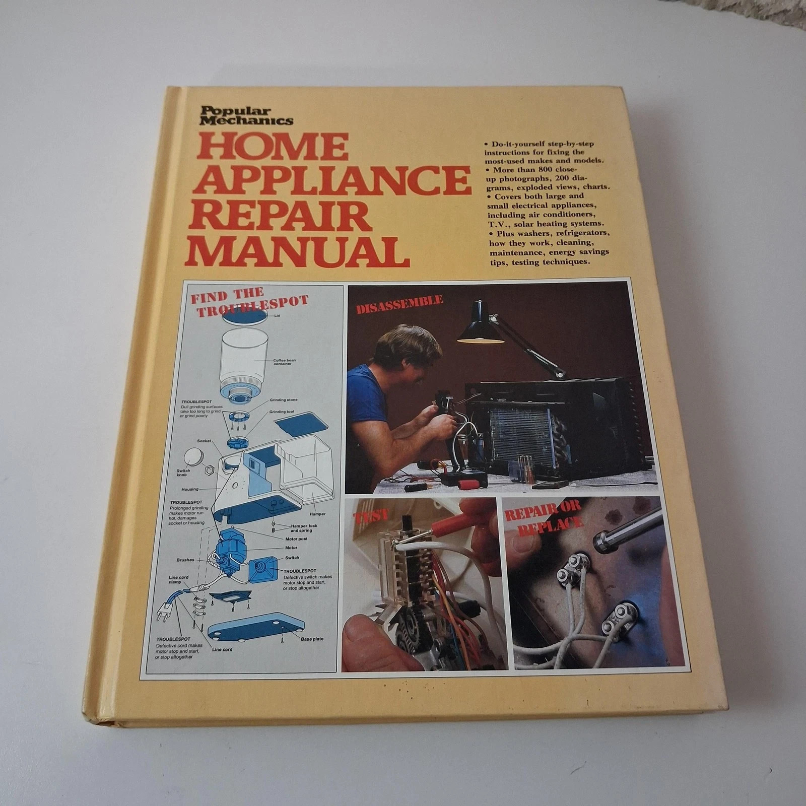 Vintage Popular Mechanics Home Appliance Repair Manual Hardcover 1981