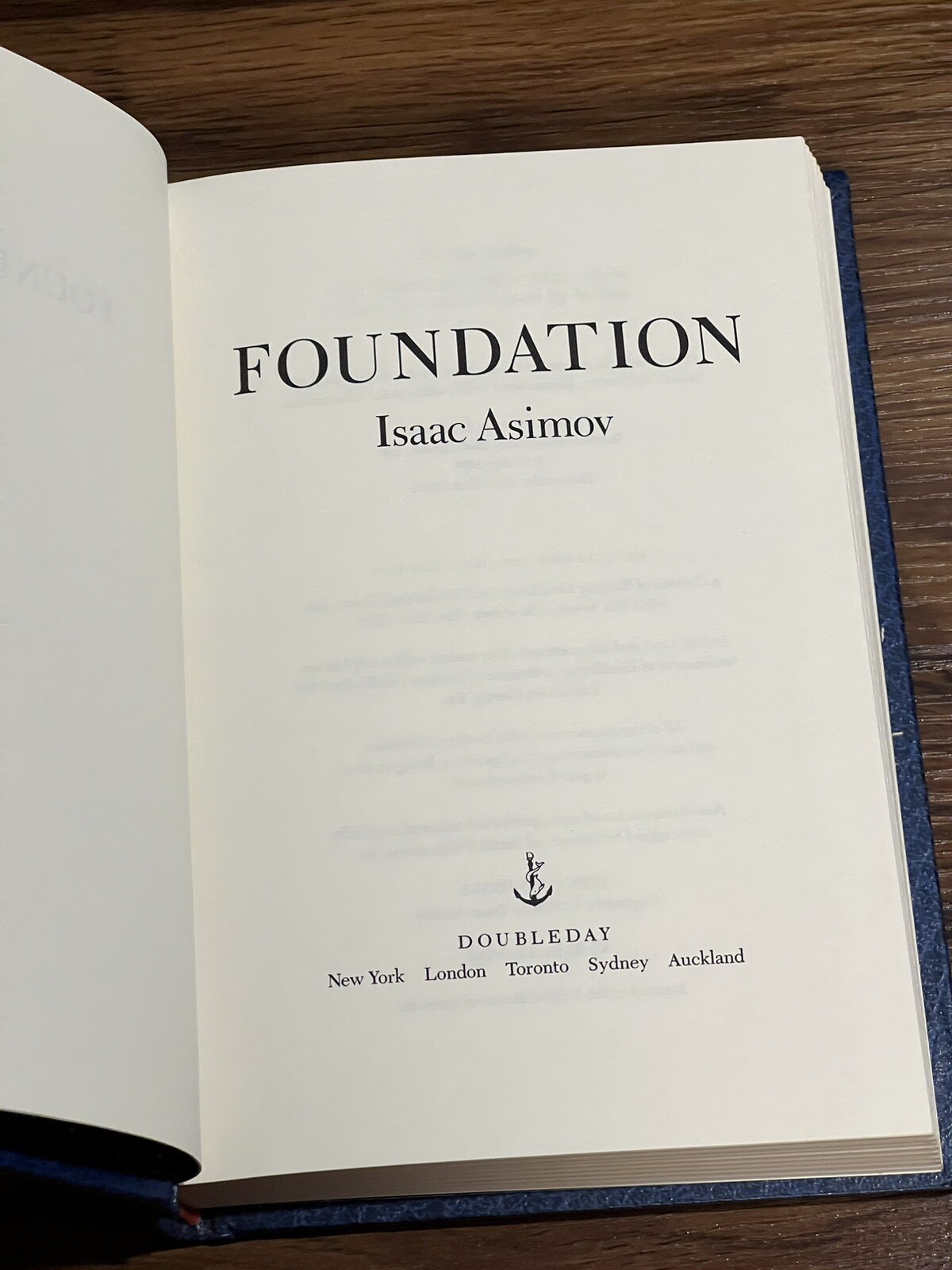 Foundation by Isaac Asimov – Doubleday Blue Faux Leather Bound Hardcover