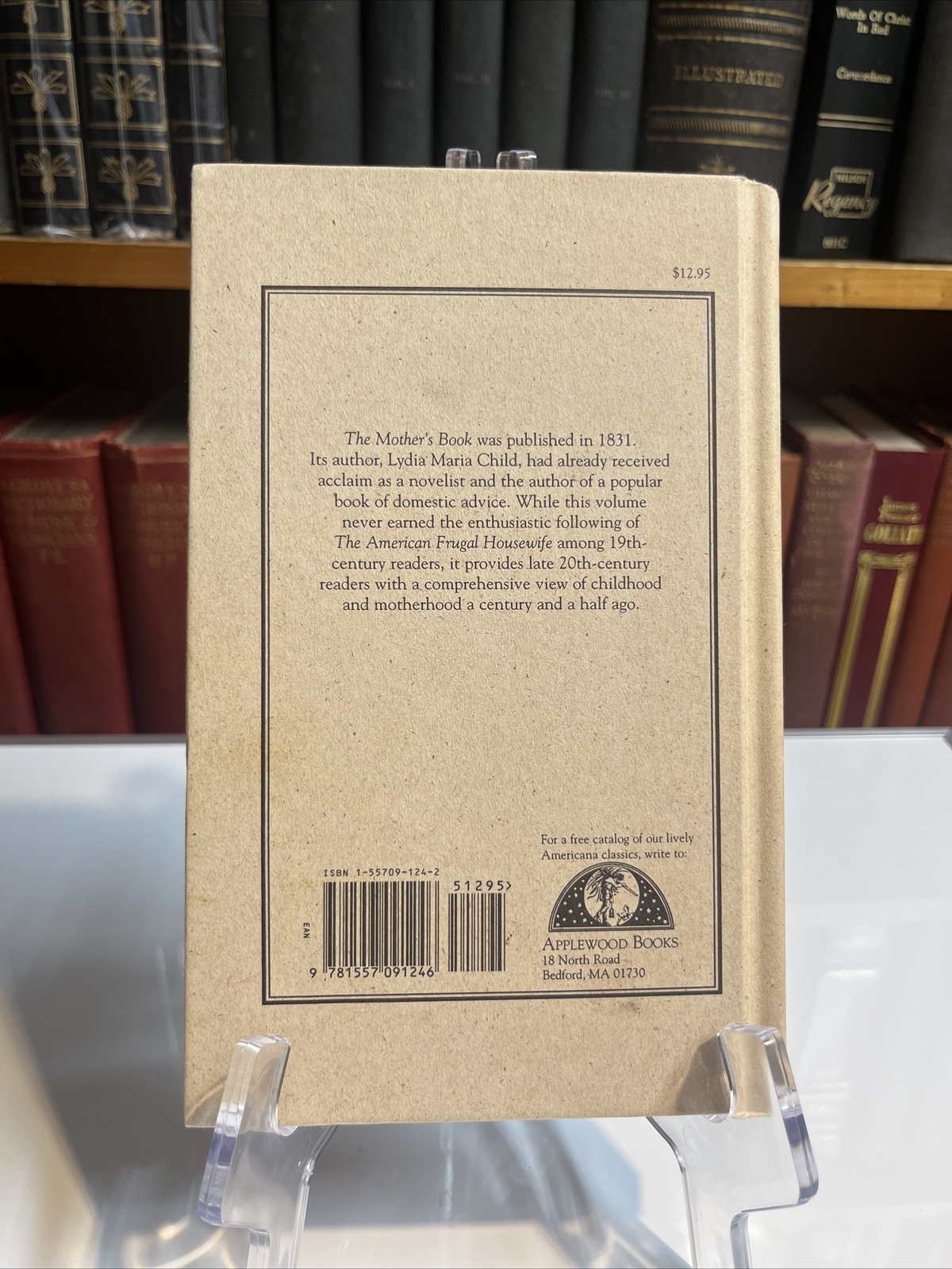 Applewood Bks.: Mother’s Book by Lydia Maria Child (1989, Hardcover)