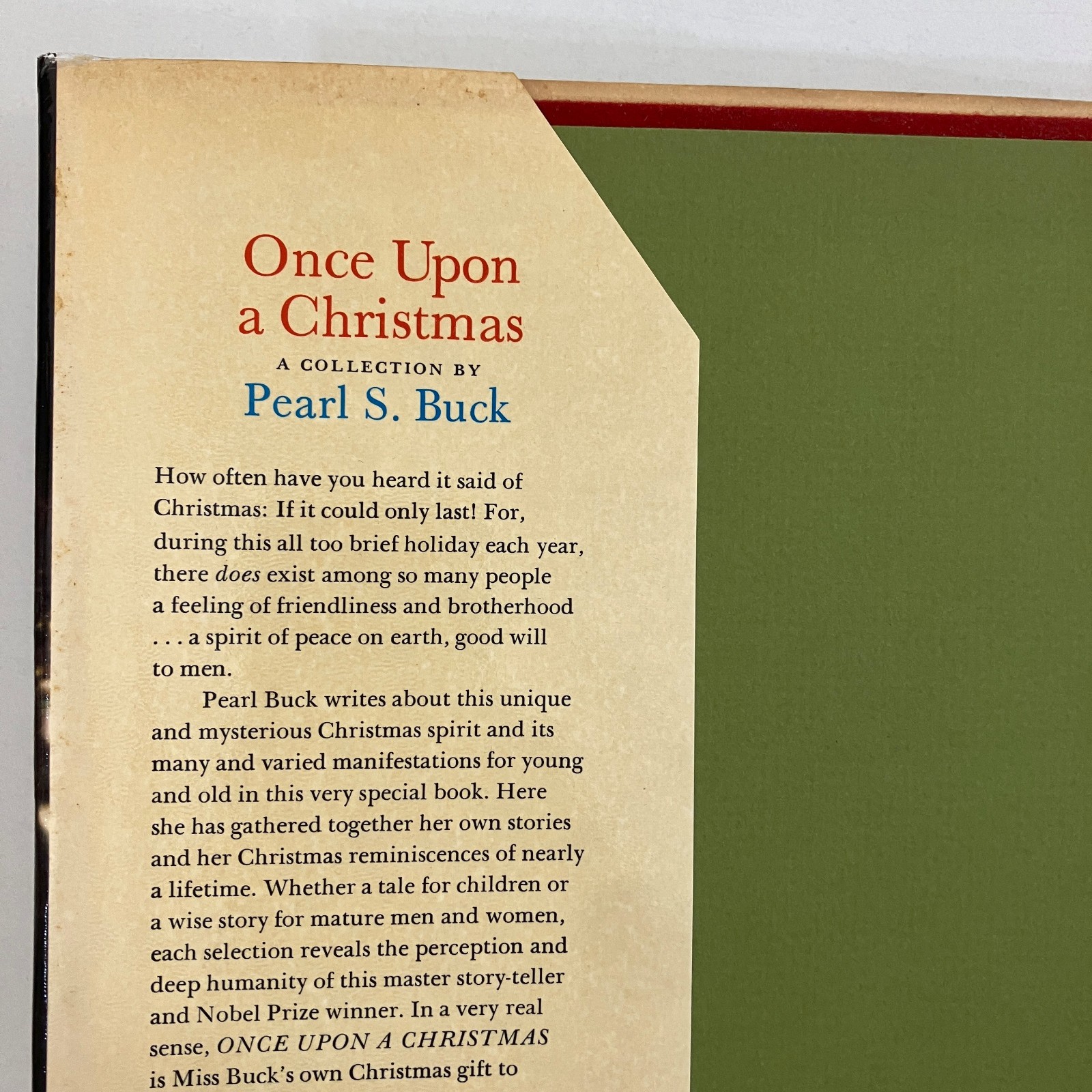 Once Upon A Christmas Pearl S Buck SIGNED Numbered HCDJ 1972 VTG John Day
