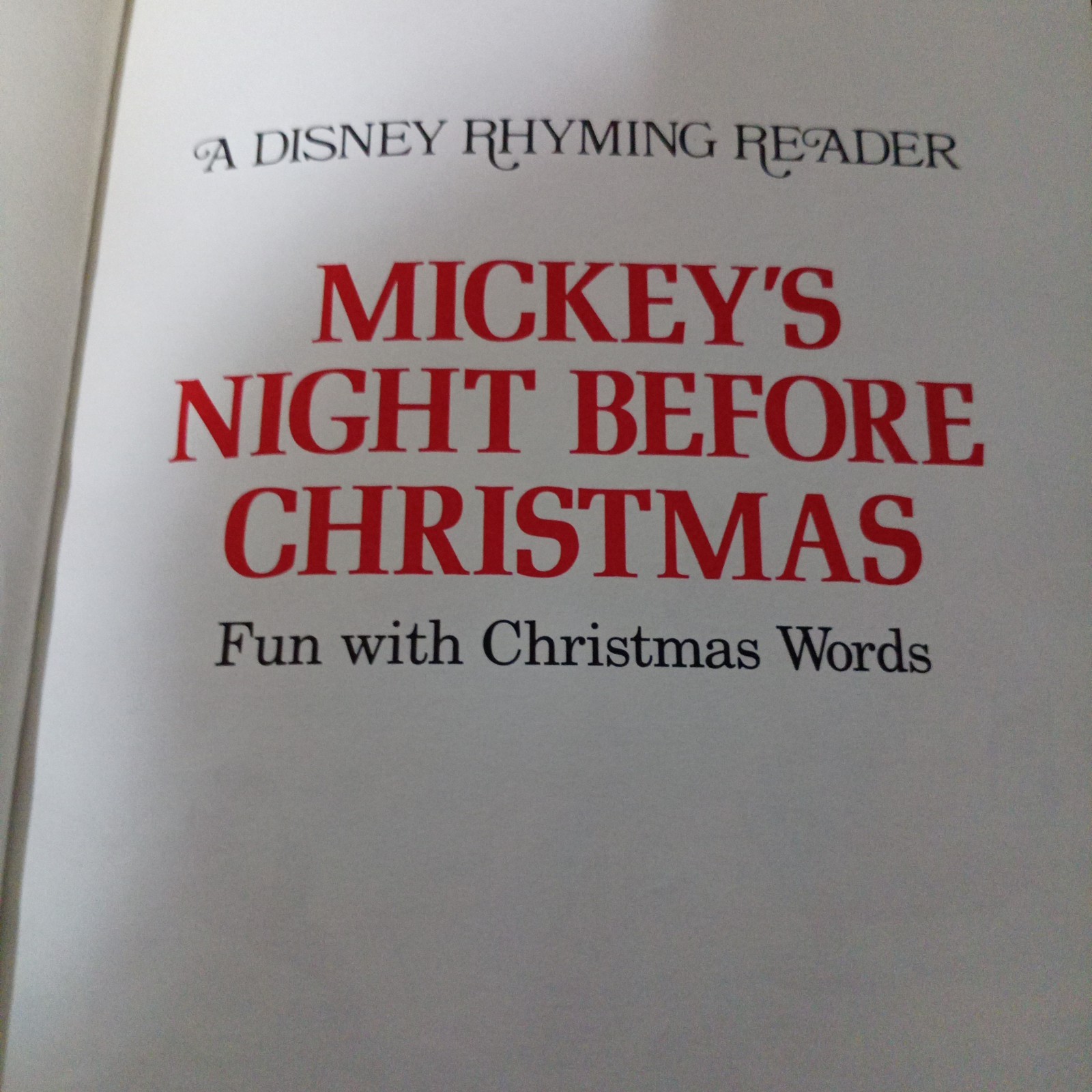 Mickey’s Night Before Christmas: Fun with Christmas Words (A Disney Rhyming…