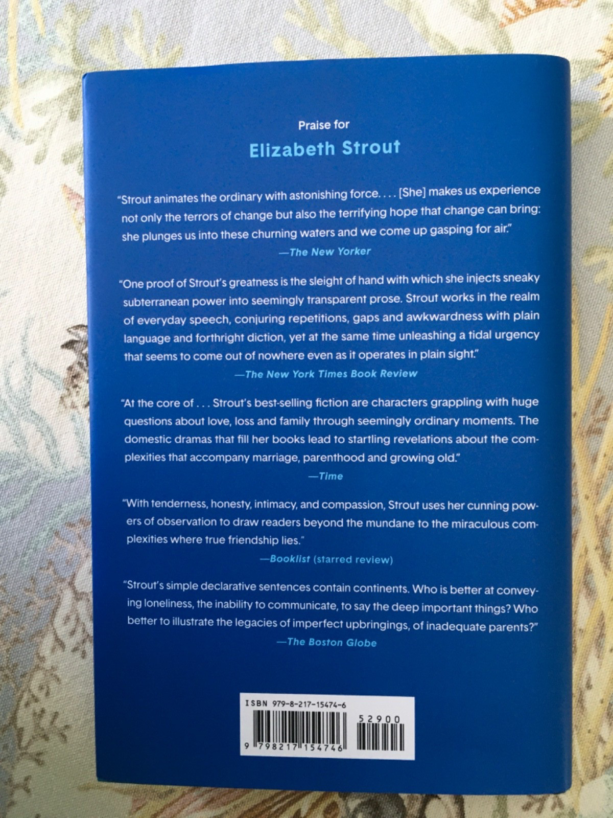 The Things We Never Say 2026 Hardcover Novel by Elizabeth Strout