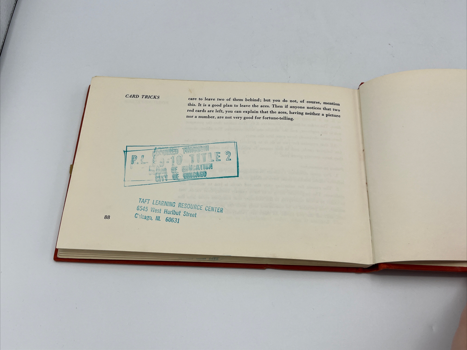 Card Tricks by Geoffrey Lamb 1973 88 Pages Hardcover
