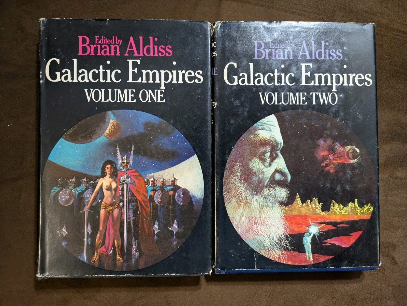 Galactic Empires Volumes 1 And 2, HCDJ, Edited By Brian Aldiss. Read Description