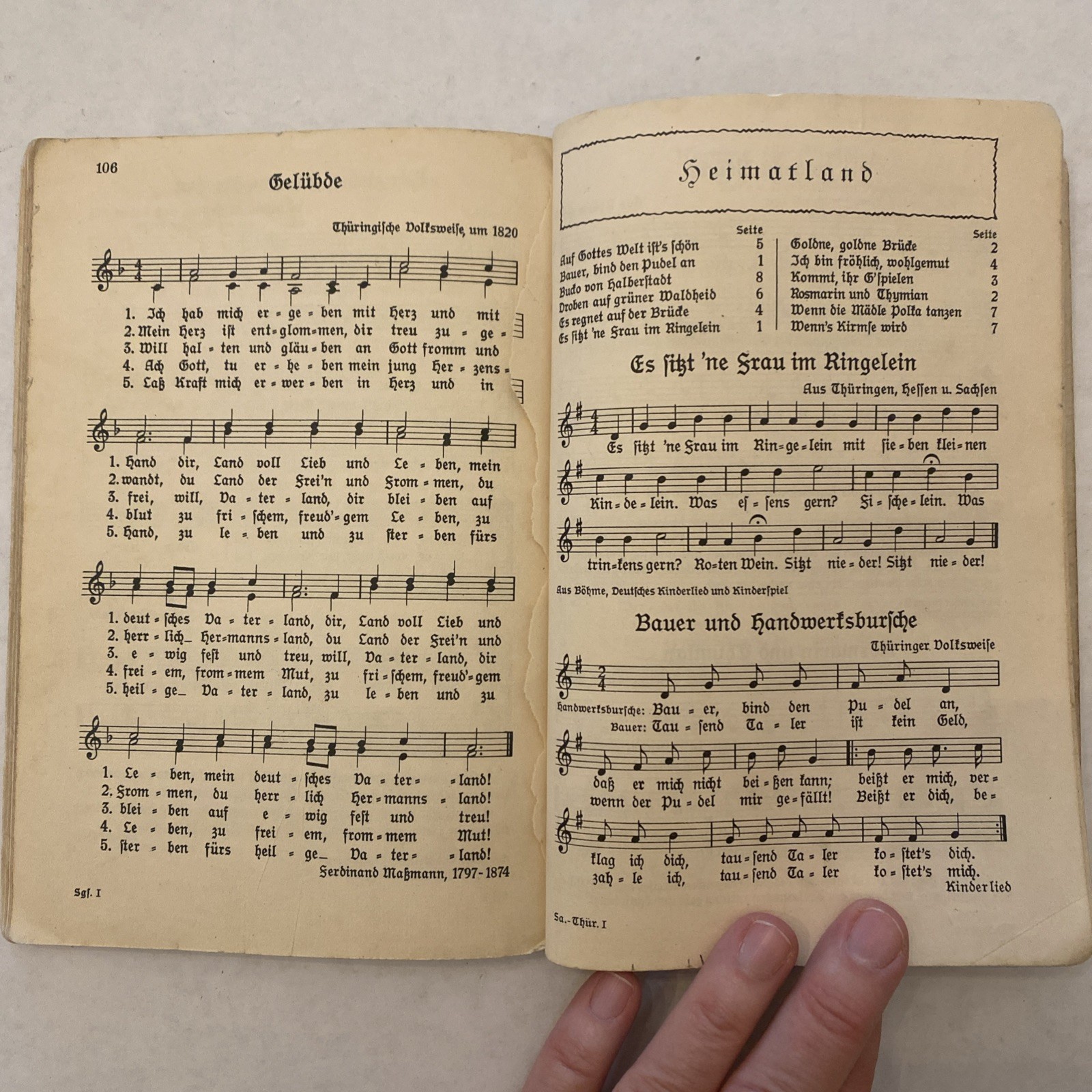 Mein Sanggefell 1935 German Children’s book of songs pre WWII
