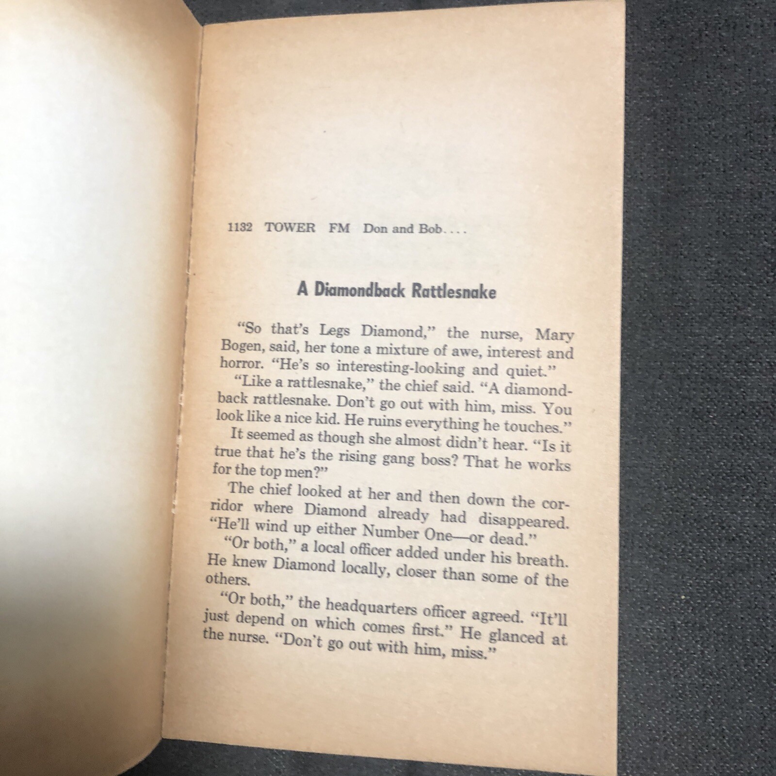 Legs Diamond by Sam Curzon Public Enemies Of The 1930’s, 1973 Vintage Paperback