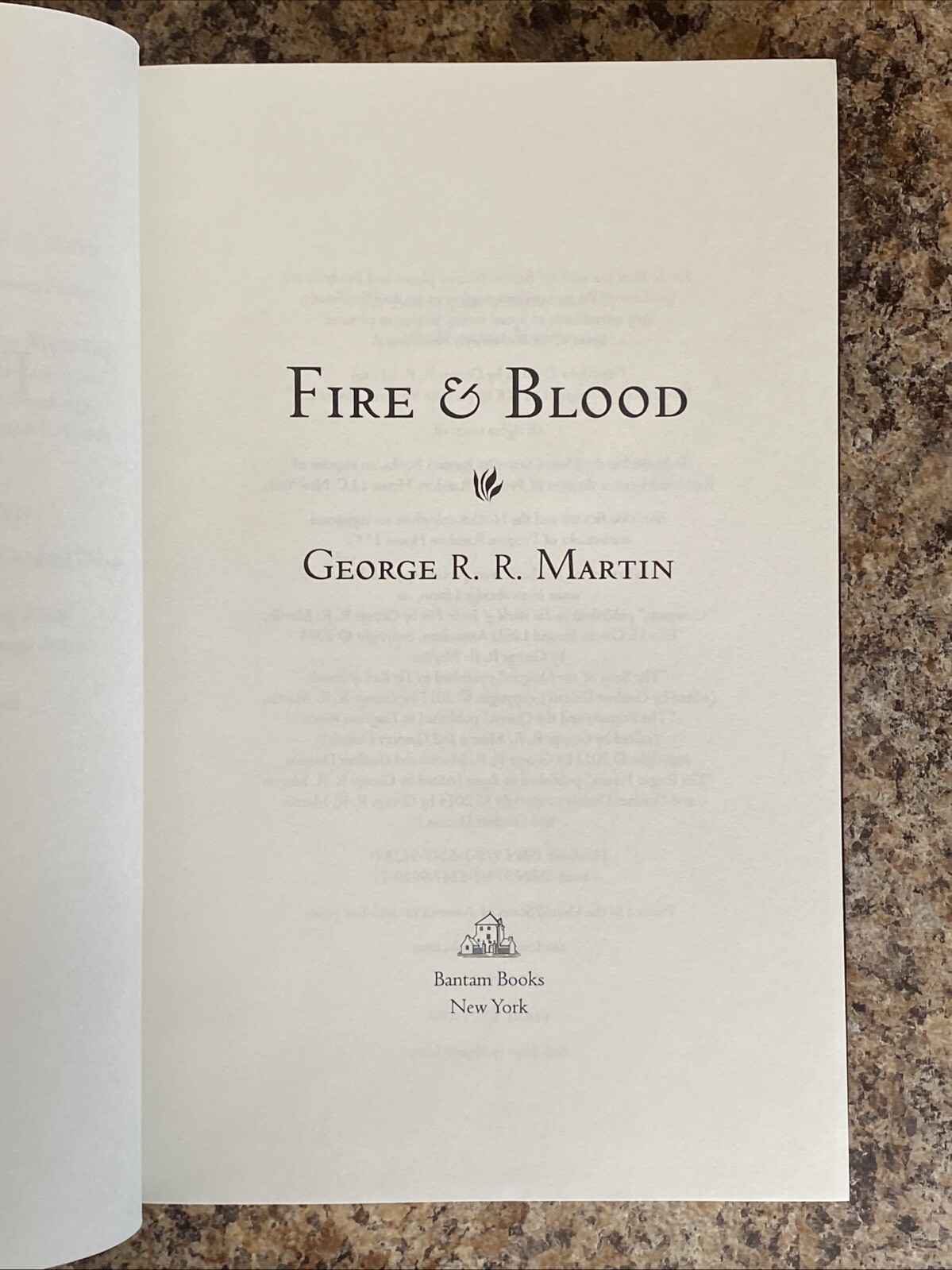 Fire & Blood by George R.R. Martin – 1st Printing / 1st Ed Near Fine Hardcover