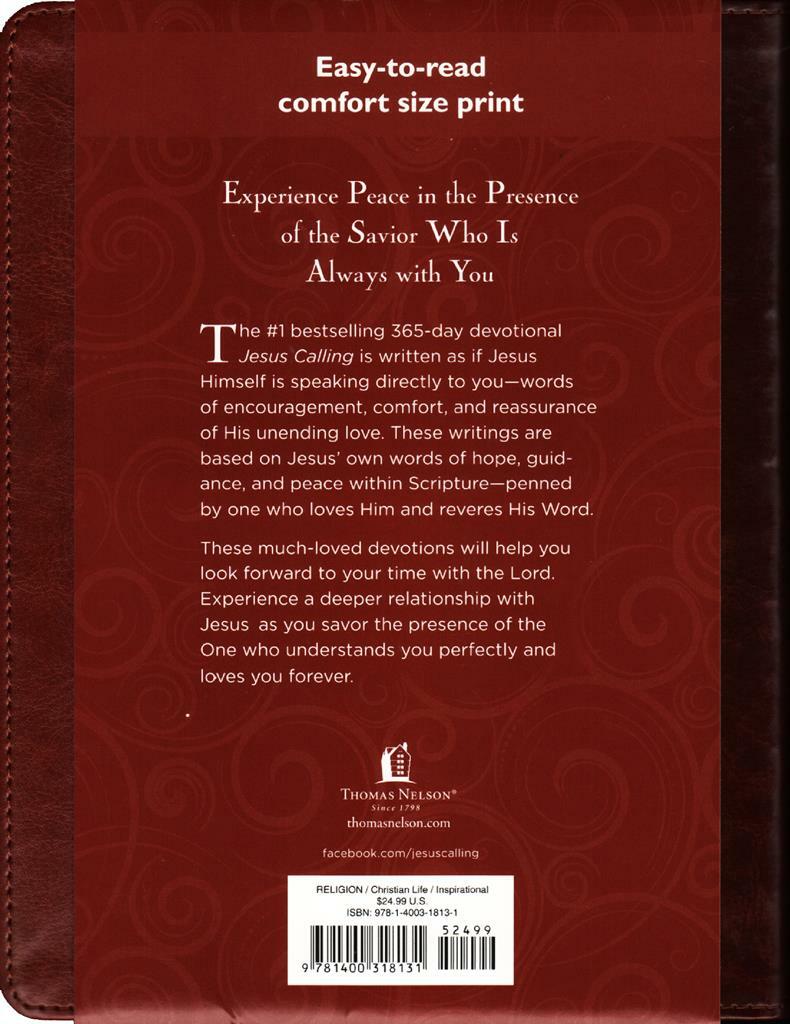 New JESUS CALLING 365 DAILY DEVOTIONAL Deluxe Edition Large Print Sarah Young