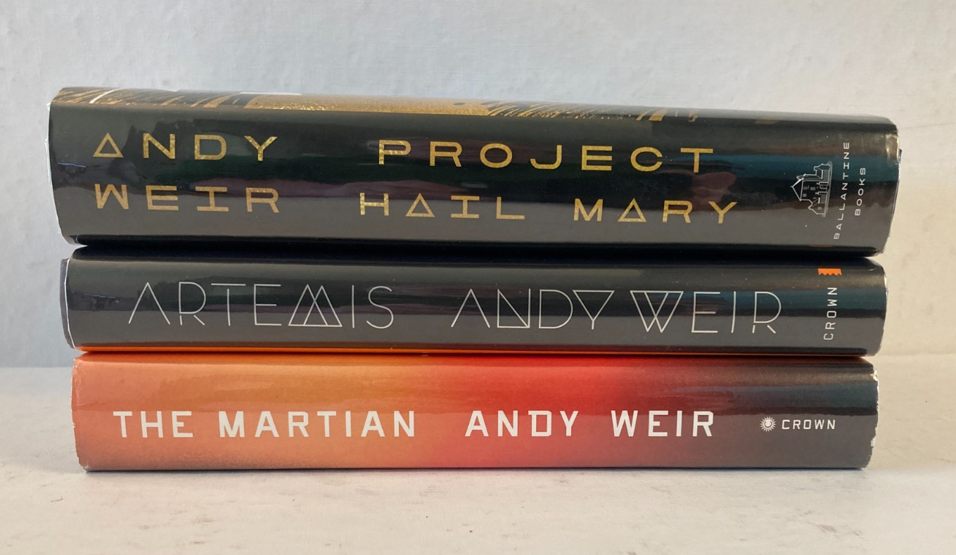 Andy Weir Novels FIRST EDITIONS Martian/Artemis/Project Hail Mary HCDJ Very GOOD