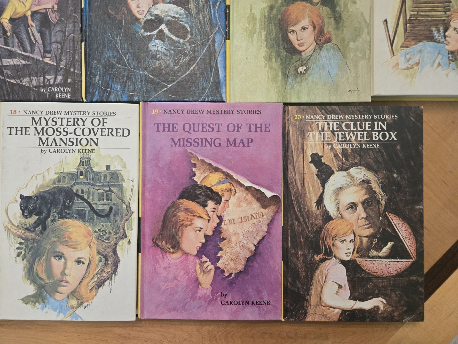 11 Vintage Nancy Drew Hardcover Books Yellow Spine Picture Cover Lot Classics