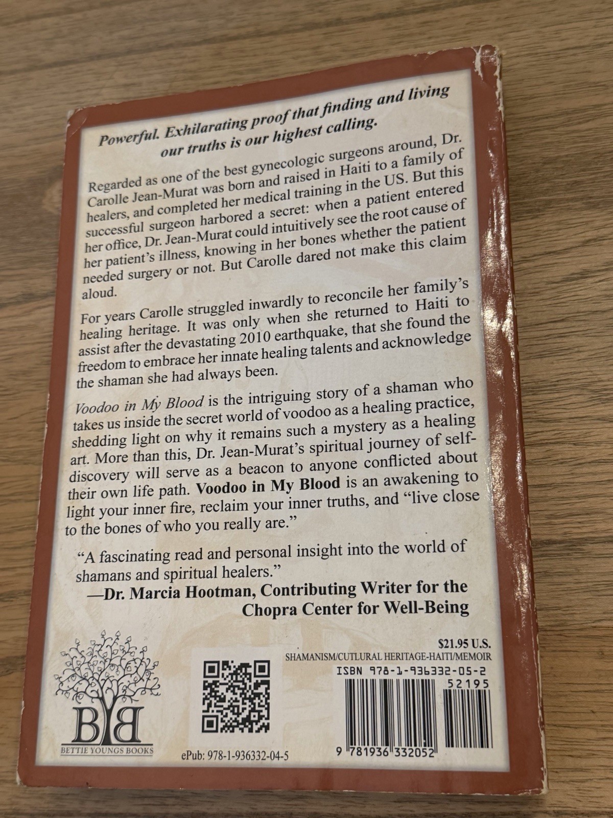 Voodoo In My Blood Carolle Jean-Murat MD 2012 Spiritual Healing Memoir PB