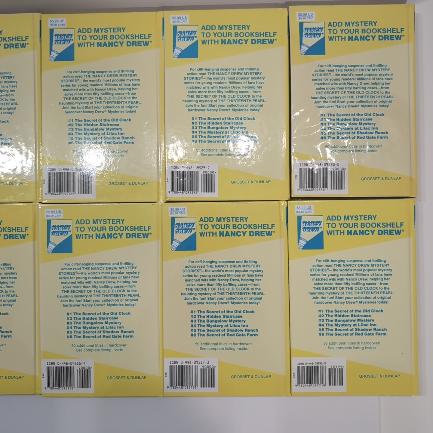 Lot of Nancy Drew Flashlight Series Books Carolyn Keene HARDCOVERS Lot Of 22 G+