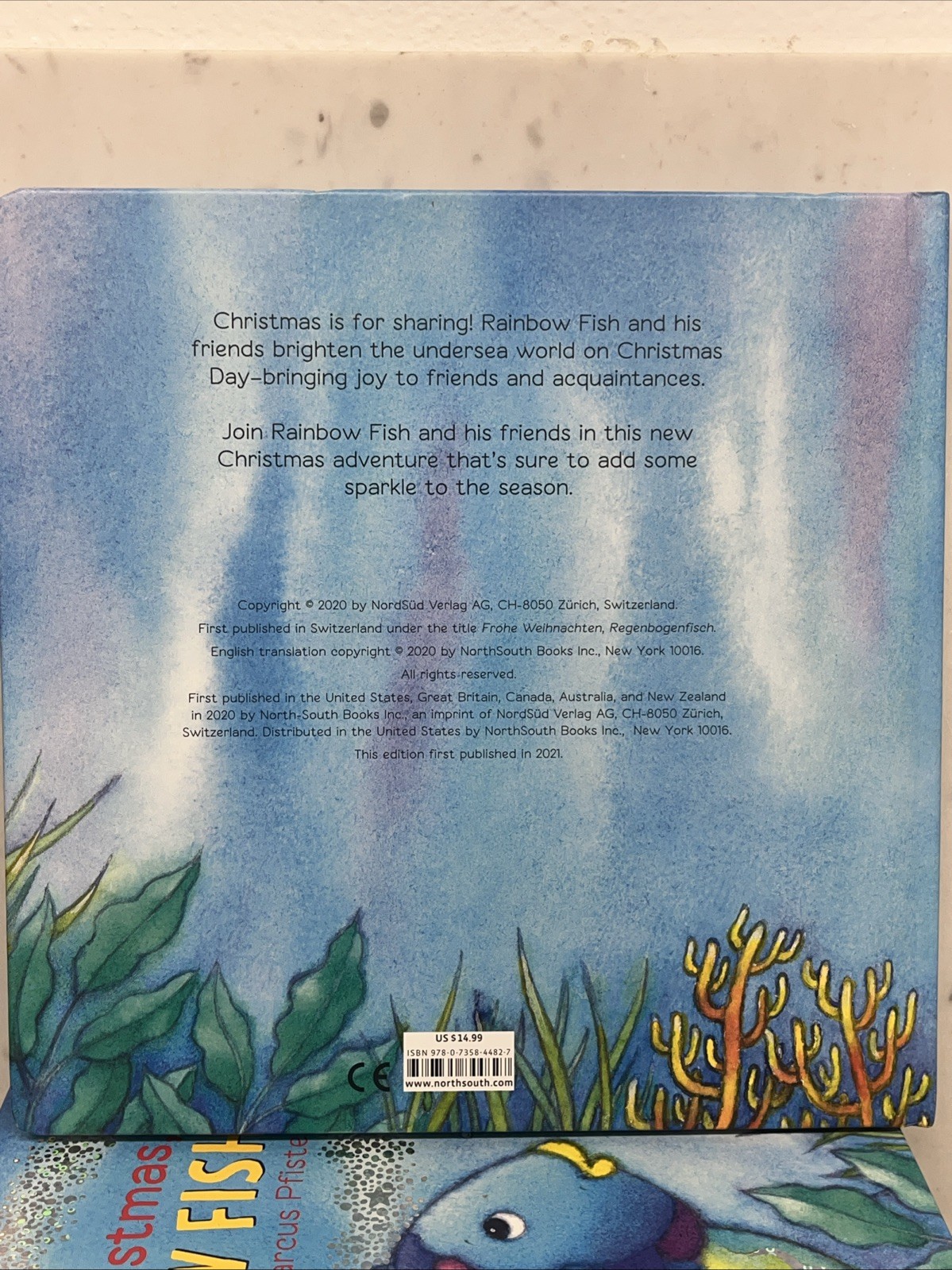Lot Of 16 Merry Christmas Rainbow Fish, HC Books, By Marcus Poster