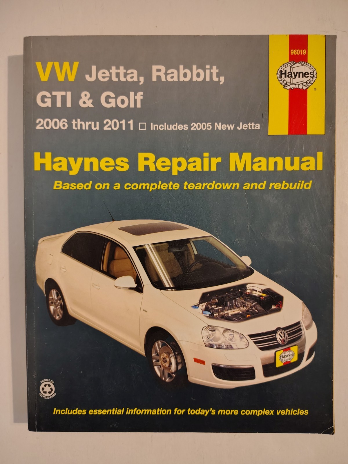 Haynes VW Jetta Rabbit GTI Golf Cabrio 1999 – 2002 & 2006 – 2011 Repair Manual