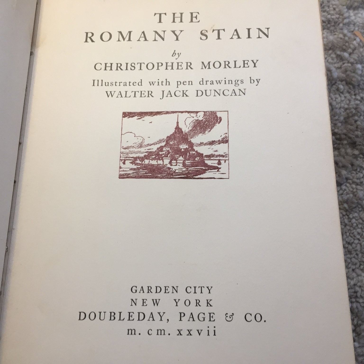 The Romany Stain Christopher Morley SIGNED 1927 Illustrated Travel Writing Book