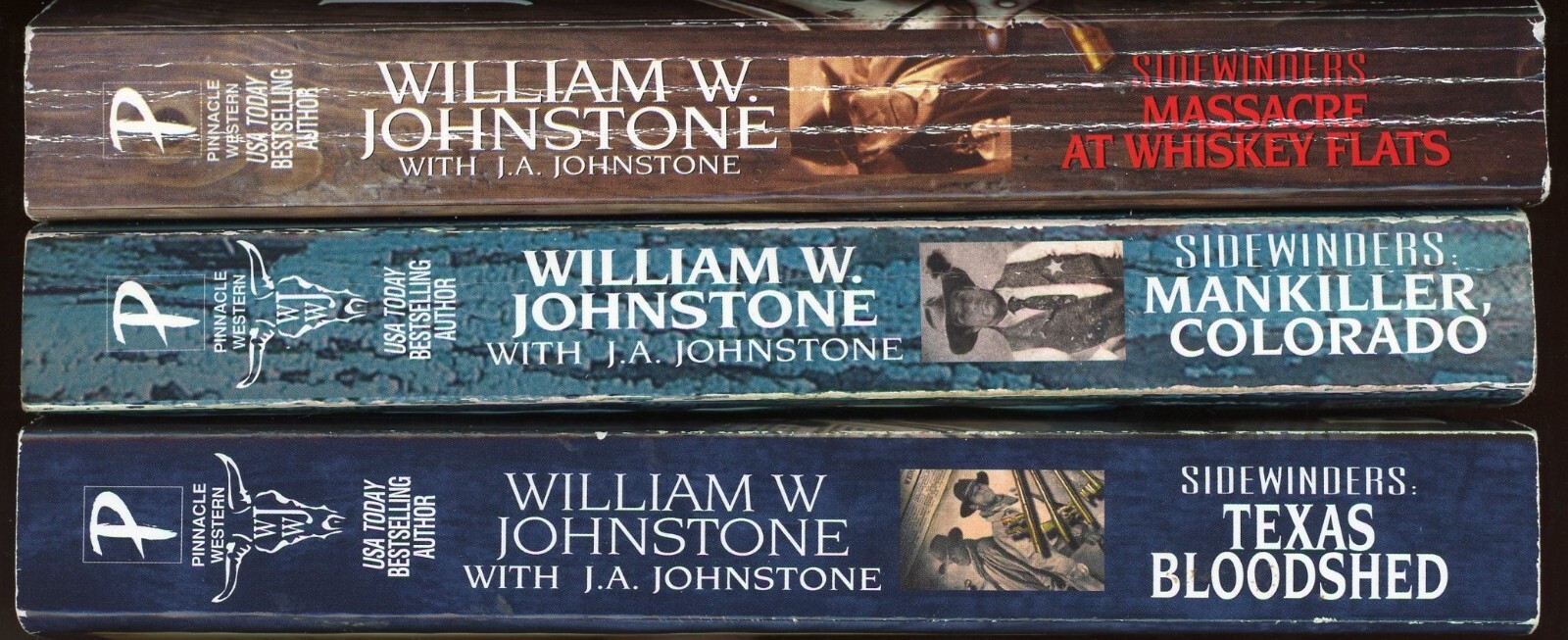 Sidewinders Western Action Adventure Lot of 3 Paperback by William W Johnstone