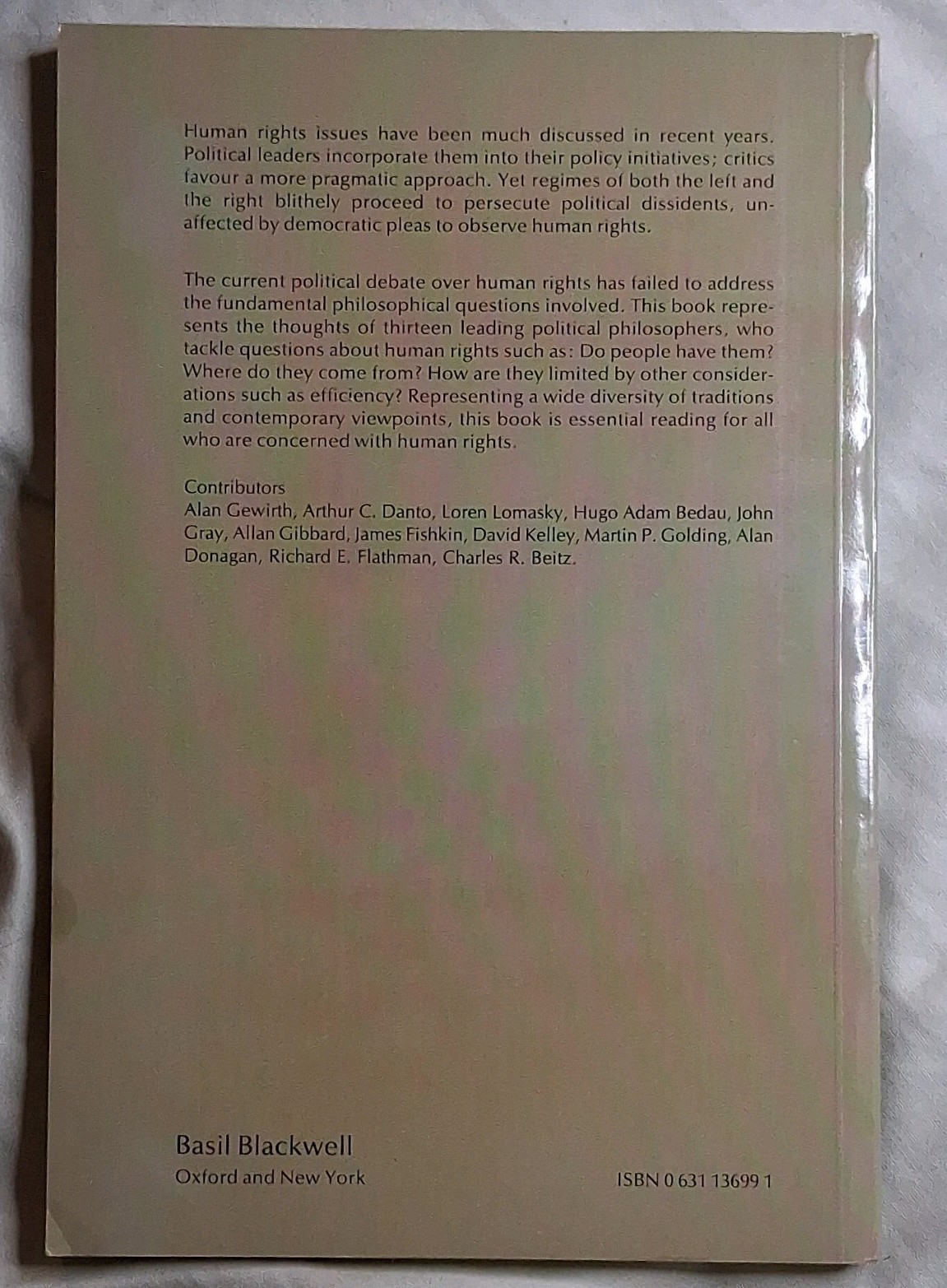 Human Rights 1984 Ellen Frankel Paul Jeffrey Paul Fred D Miller, Jr. Paperback